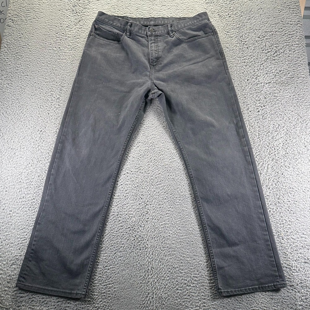 Banana Republic Jeans Men 36x32 Gray Cotton Denim Straight Leg Workwear Stretch
